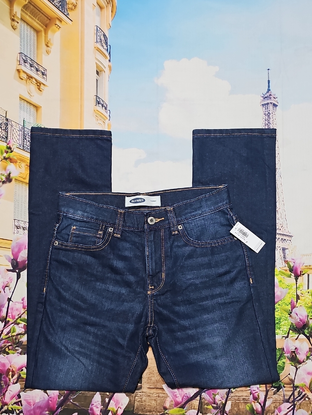 Old Navy Blue Skinny Girls Jeans Size 12 New